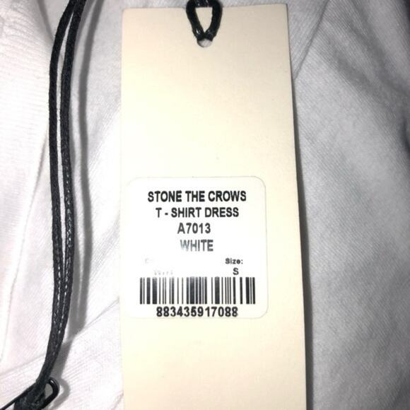 AGOLDE Stone The Crows White T-shirt Dress Small NWT - Picture 9 of 9